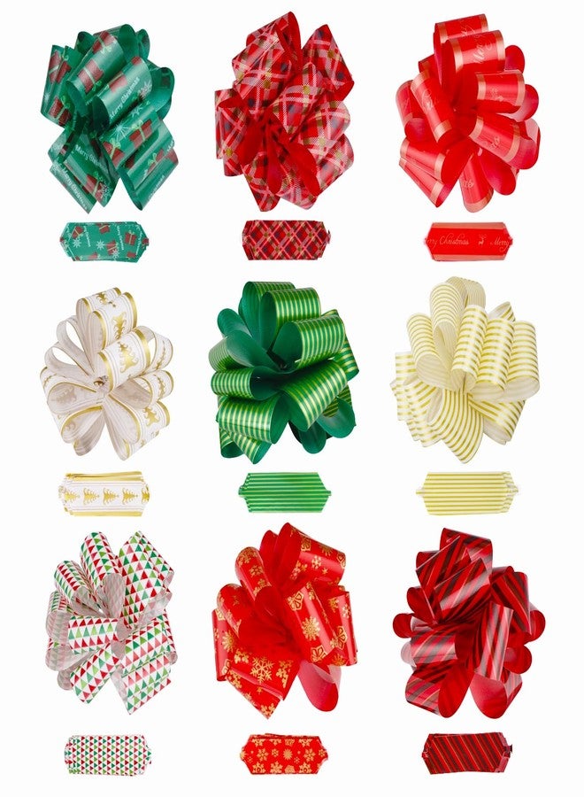 ONTODEX 27PCS Christmas Gift Wrap Bows for Presents, Xmas Pull Bows Easy and Fast Ribbons Gift Wrapping Accessory Holiday Decoration - Image 1